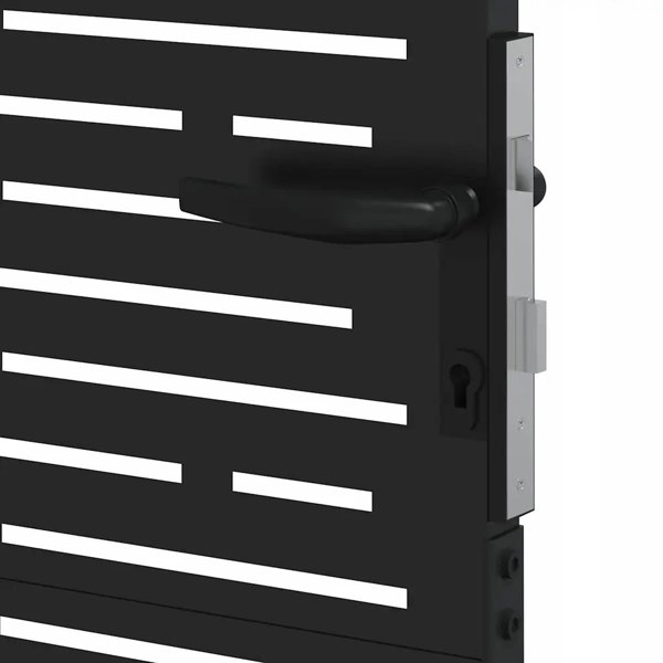 vidaXL Πύλη Κήπου Μαύρη από Ατσάλι 110 x 130 εκ.