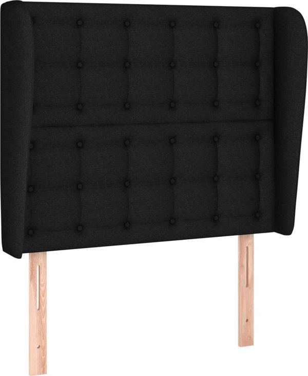 vidaXL Κεφαλάρι Uszak, μαύρο, 103x23x118/128 cm, ύφασμα