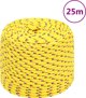 vidaXL Linka zeglarska, zolta, 6 mm, 25 m, polipropylen