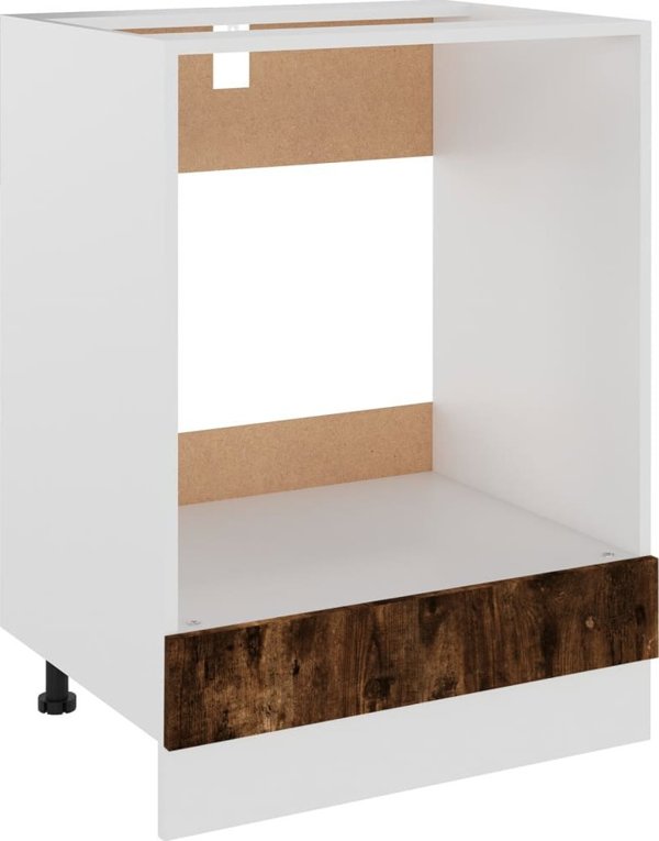vidaXL Ντουλάπι κάτω από φούρνο, καπνιστή δρυς, 60x46x81,5 εκ.