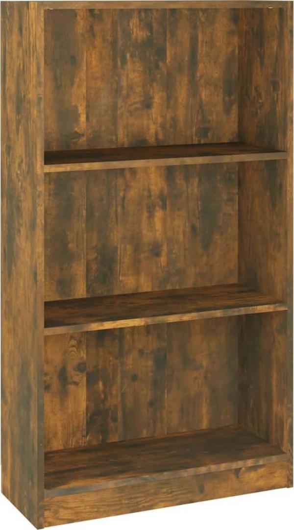 vidaXL Βιβλιοθήκη από δρύς, καπνιστό δρύς, 60x24x109 εκ.