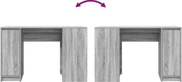 Γραφείο vidaXL Sonoma Γκρι 120x42x76 cm από Ξύλο Υψηλής Ποιότητας