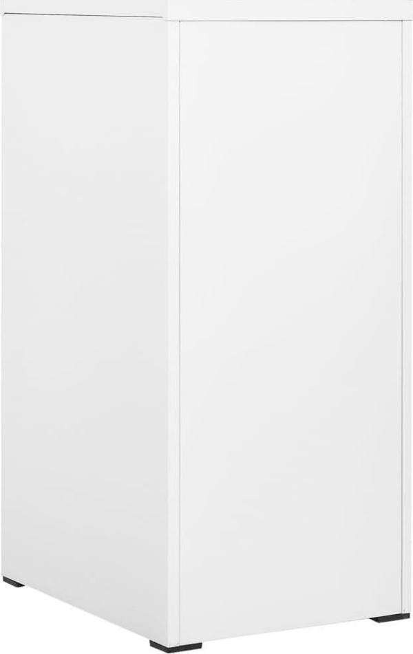 vidaXL Ντουλάπι με Συρτάρια, Λευκό, 46x62x102,5 εκ, Ατσάλινο