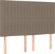 vidaXL Κρεβάτι Continental με στρώμα, taupe ύφασμα, 140x190 cm