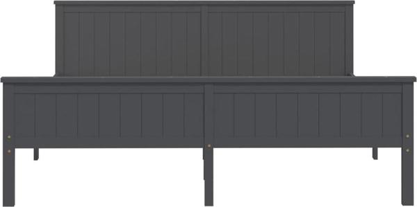 vidaXL Κρεβατοκάμαρα από μασίφ πεύκο, γκρι, 200 x 200 εκ.