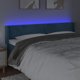 vidaXL Zaglowek do lozka z LED ciemnoniebieski 163x16x78/88 cm aksamit