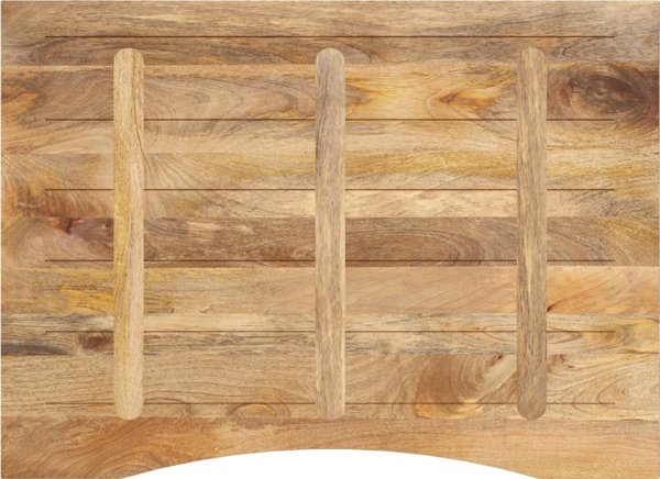 vidaXL Πάγκος γραφείου με κοπή, 100x80x2,5 εκ, ξύλο μάνγκο ακατέργαστο