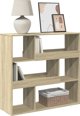 vidaXL Regal na ksiazki przegroda dab sonoma 100x33x94,5 cm