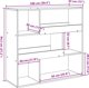 vidaXL Regal na ksiazki przegroda dab sonoma 100x33x94,5 cm