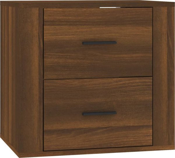 vidaXL Κρεμαστή Νυχτερινή Συρταριέρα Καρυδί 50x36x47 εκ.