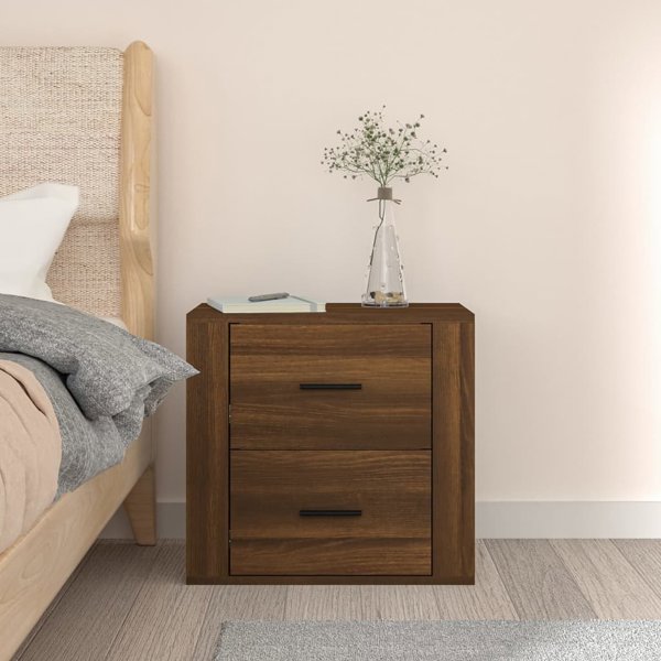 vidaXL Κρεμαστή Νυχτερινή Συρταριέρα Καρυδί 50x36x47 εκ.