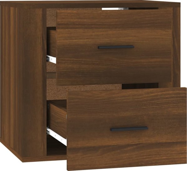 vidaXL Κρεμαστή Νυχτερινή Συρταριέρα Καρυδί 50x36x47 εκ.