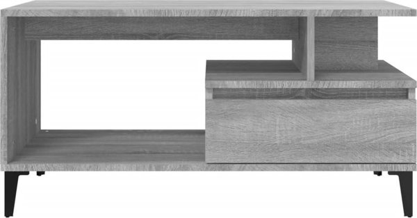 vidaXL Τραπεζάκι Καφέ, γκρι δρυς Sonoma, 90x49x45 cm, από ξυλοποιημένο υλικό