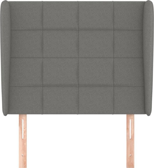 vidaXL Zaglowek uszak, ciemnoszary, 83x23x118/128 cm, tkanina