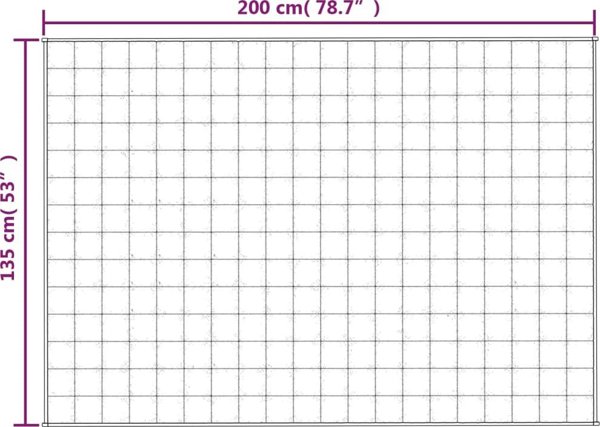 vidaXL Βαριεστημάτικό πάπλωμα, κρεμ, 135x200 εκ., 6 κιλά, ύφασμα