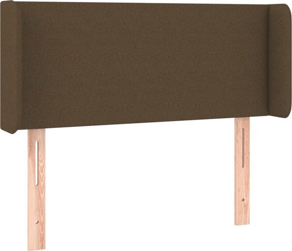 vidaXL Zaglowek uszak, σκούρο καφέ, 103x16x78/88 εκ, ύφασμα