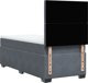 vidaXL Κρεβάτι Continental με στρώμα, σκούρο γκρι βελούδο, 90x190 εκ