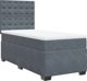 vidaXL Κρεβάτι Continental με στρώμα, σκούρο γκρι βελούδο, 90x190 εκ