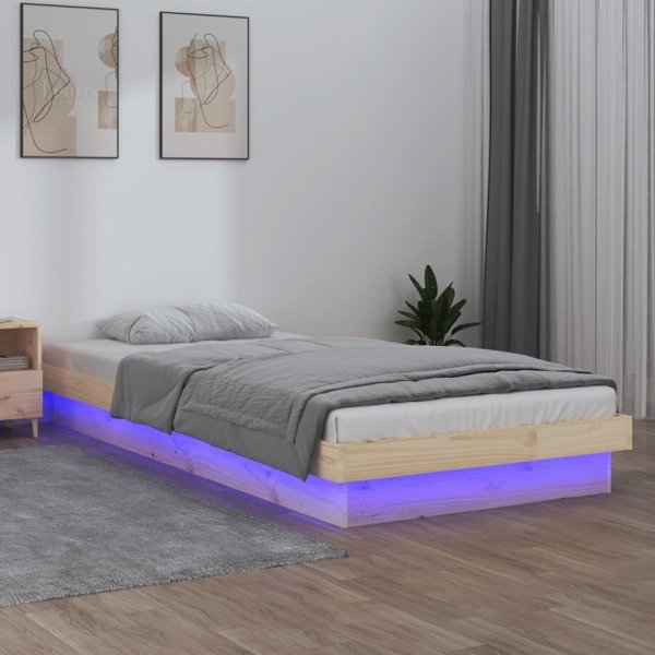 vidaXL Ράμα κρεβατιού με LED