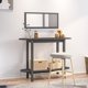 vidaXL Stolik konsolowy, szary, 110x40x80 cm, lite drewno sosnowe
