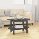 vidaXL vidaXL Stolik kawowy, szary, 80x45x45 cm, lite drewno sosnowe