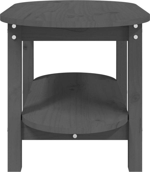 vidaXL vidaXL Stolik kawowy, szary, 80x45x45 cm, lite drewno sosnowe