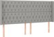 vidaXL Zaglowek uszak, jasnoszary, 183x16x118/128 cm, tkanina