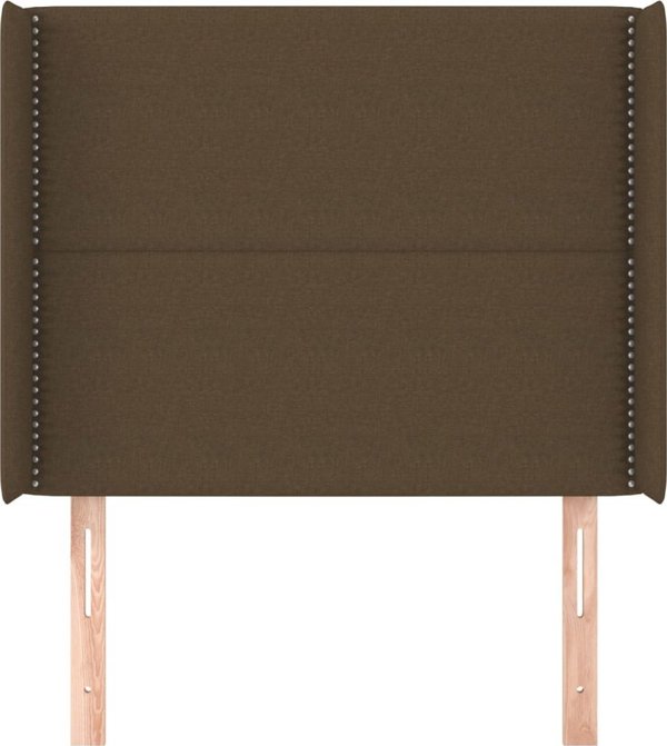 vidaXL Κεφαλοστήριγμα uszak, σκούρο καφέ, 93x16x118/128 cm, ύφασμα