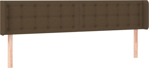 vidaXL Κεφαλάρι τύπου uszak, σκούρο καφέ, 183x16x78/88 εκ., ύφασμα