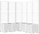 vidaXL Γλάστρα κήπου με πλέγμα, λευκή, 120x120x136 εκ., PP