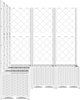 vidaXL Γλάστρα κήπου με πλέγμα, λευκή, 120x120x136 εκ., PP