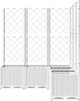 vidaXL Γλάστρα κήπου με πλέγμα, λευκή, 120x120x136 εκ., PP