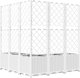 vidaXL Γλάστρα κήπου με πλέγμα, λευκή, 120x120x136 εκ., PP