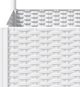 vidaXL Γλάστρα κήπου με πλέγμα, λευκή, 120x120x136 εκ., PP