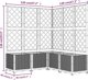 vidaXL Γλάστρα κήπου με πλέγμα, λευκή, 120x120x136 εκ., PP