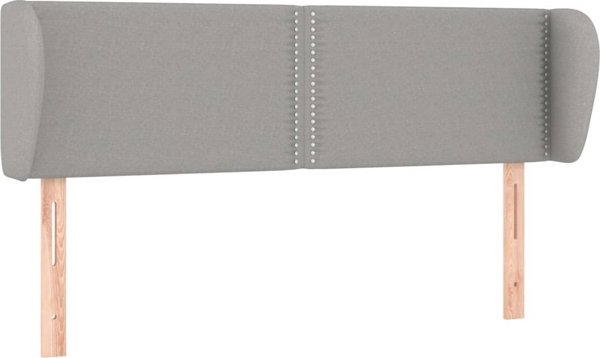 vidaXL Κεφαλάρι uszak από ύφασμα, ανοιχτό γκρι, 147x23x78/88 εκ