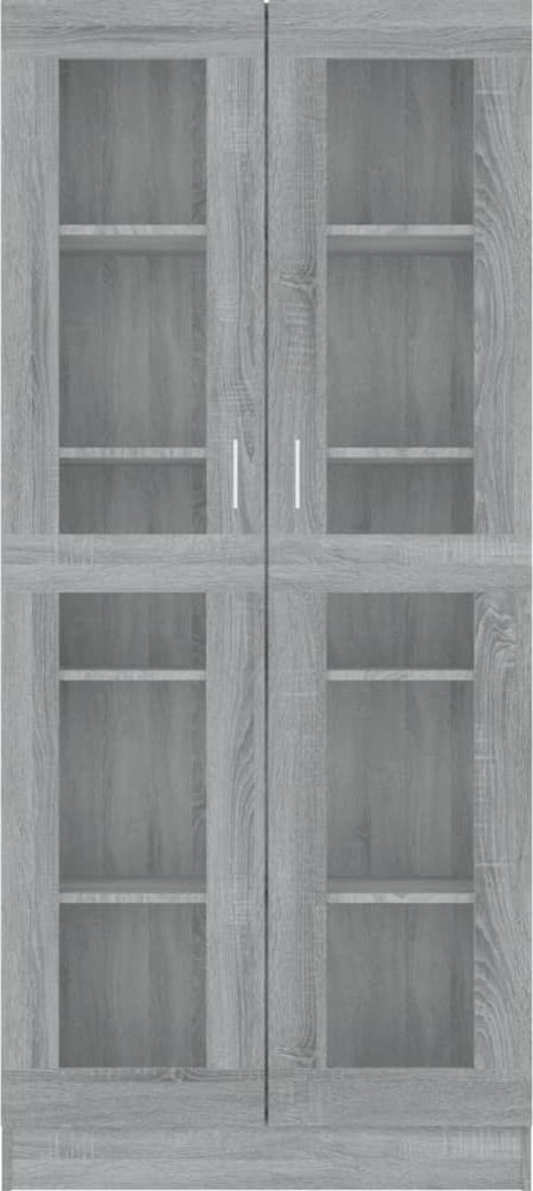 vidaXL Witryna, szary dab sonoma, 82,5x30,5x185,5 cm