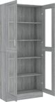 vidaXL Witryna, szary dab sonoma, 82,5x30,5x185,5 cm