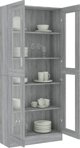 vidaXL Witryna, szary dab sonoma, 82,5x30,5x185,5 cm