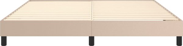 vidaXL Κρεβάτι κοντινεντάλ cappuccino 180x200 εκ. με δερματίνη
