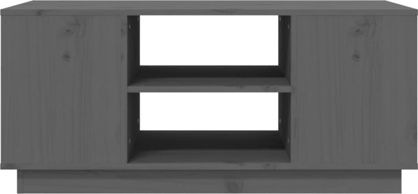 vidaXL Stolik kawowy, szara, 90x49x40,5 cm, lite drewno sosnowe