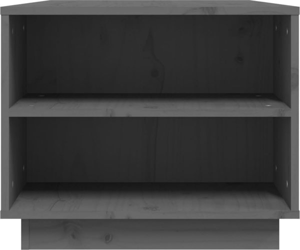 vidaXL Stolik kawowy, szara, 90x49x40,5 cm, lite drewno sosnowe