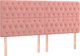 vidaXL Zaglowek do lozka z LED, rozowy, 180x7x118/128 cm, aksamit