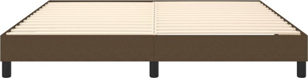 vidaXL Κρεβάτι Continental καφέ σκουρόχρωμο ύφασμα 160x200 cm