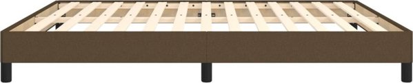 vidaXL Κρεβάτι Continental καφέ σκουρόχρωμο ύφασμα 160x200 cm