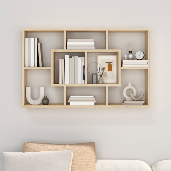 vidaXL Polka scienna, dab sonoma, 85x16x52,5 cm