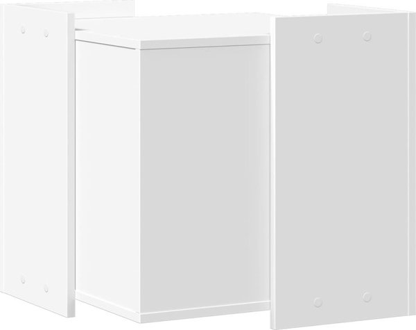 vidaXL Ντουλάπι για γατότουαλέτα λευκό 53x53x51 εκ. συνθετικό ξύλο