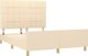 vidaXL Κρεβάτι με κεφαλάρι, κρεμ, 140x200 cm, ντυμένο με ύφασμα
