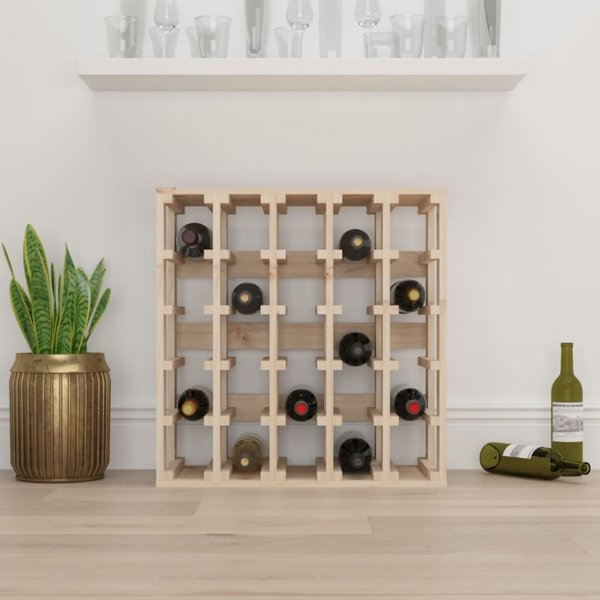 vidaXL vidaXL Stojak na wino, 58,5x33x60,5 cm, lite drewno sosnowe