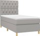 vidaXL Κρεβάτι continental με στρώμα, ανοιχτό γκρι, 80 x 200 cm, ύφασμα